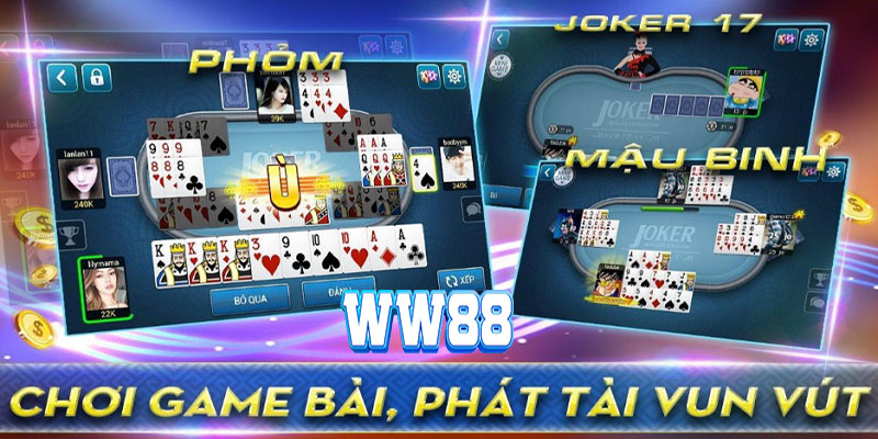 Các loại game bài tại WW88